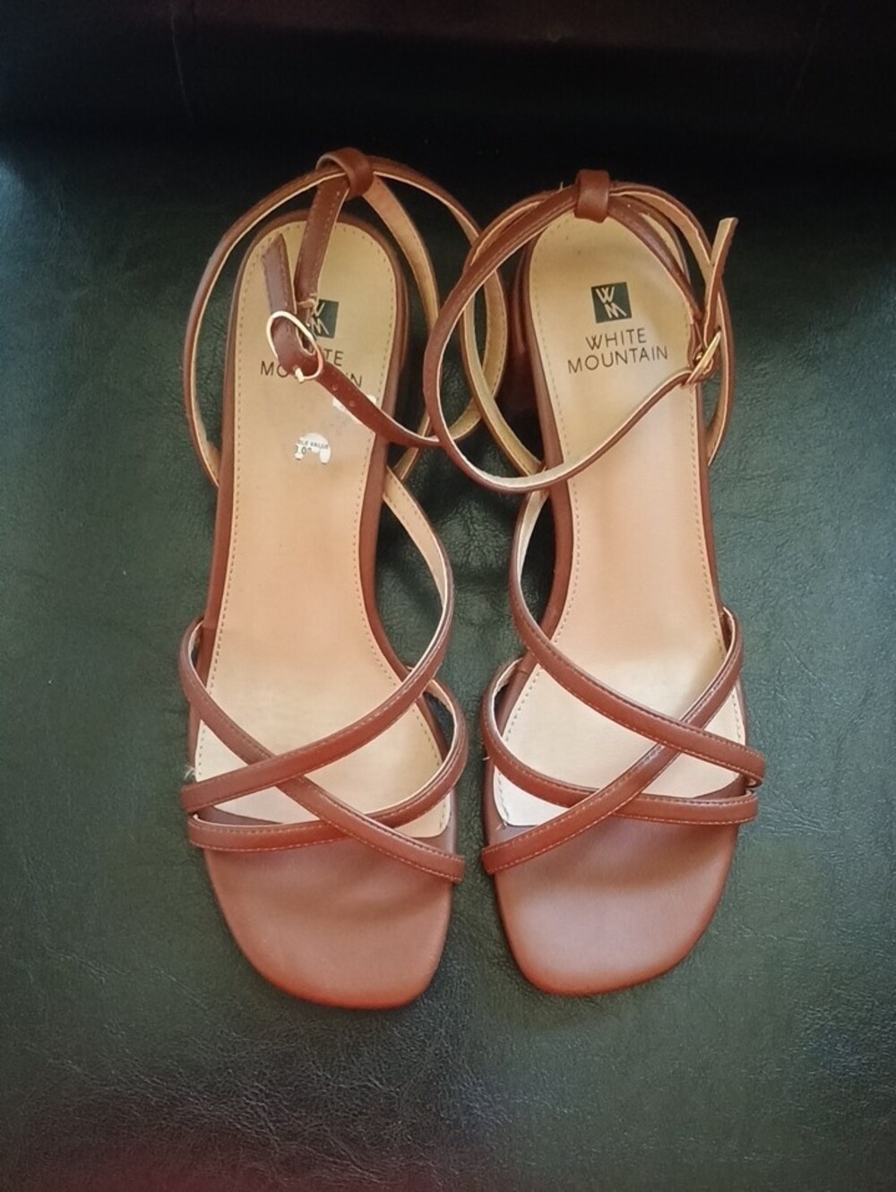 White Mountain Tan Brown Strappy Women's Sandals - Picture 2 of 8